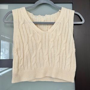 Crop sweater vest